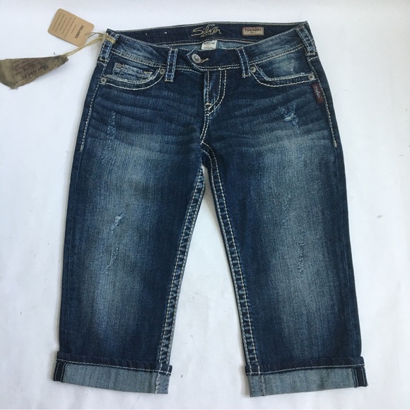 Silver Jeans Tuesday Crop Denim Jeans Size 27 - Picture 17 of 17